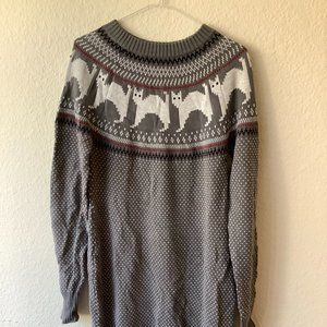 ModCloth Spooky Kitty Halloween Sweater Dress